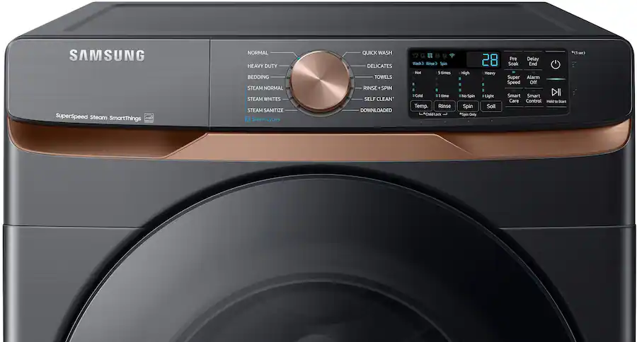 Samsung WF50BG8300AVUS 5.0 cu. ft. High-Efficiency Stackable Smart Front Load Washer with Steam and Super Speed Wash (2022) — image 3